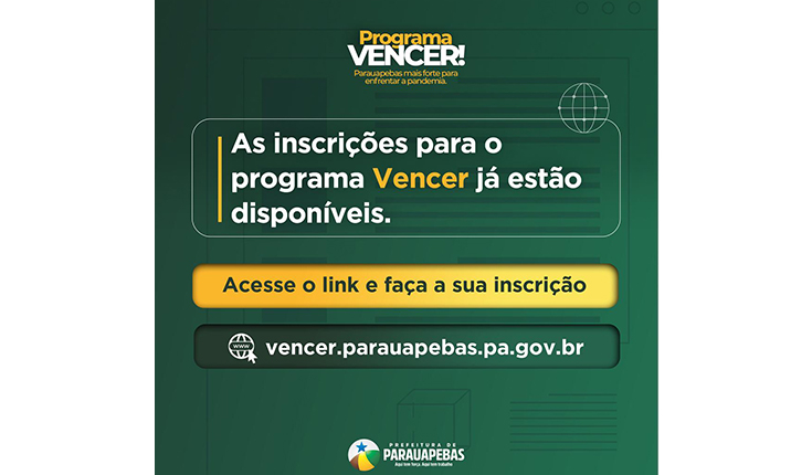 O programa Vencer já está com o sistema de cadastro aberto