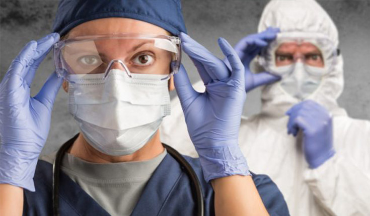 Profissionais de saúde passam por treinamento sobre uso de EPIs