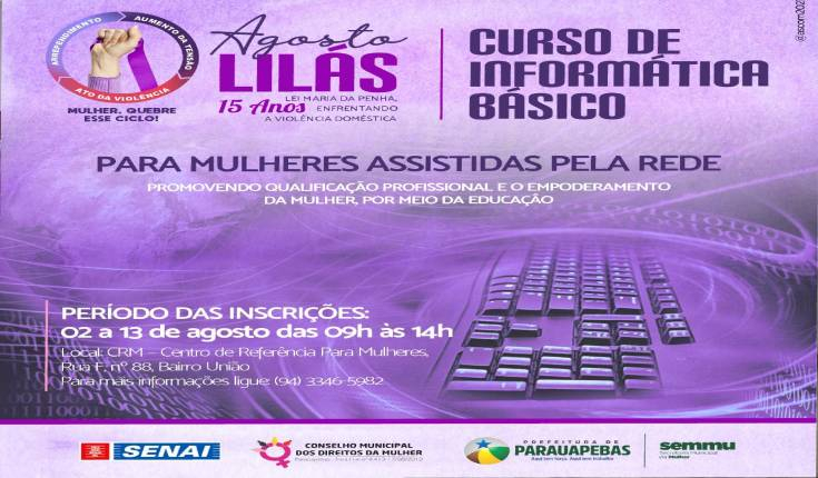 Curso de informática para mulheres será lançado nesta terça-feira, 17