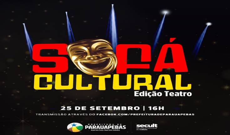 Sofá Cultural teatro ocorre neste sábado, 25, com transmissão pelo facebook da Prefeitura