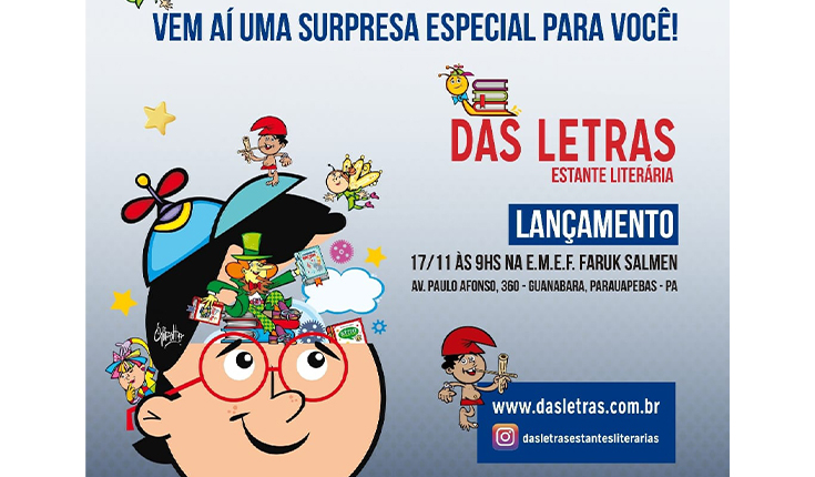 Primeira estante literária ‘Das Letras’ via projeto cultural é inaugurada em Parauapebas