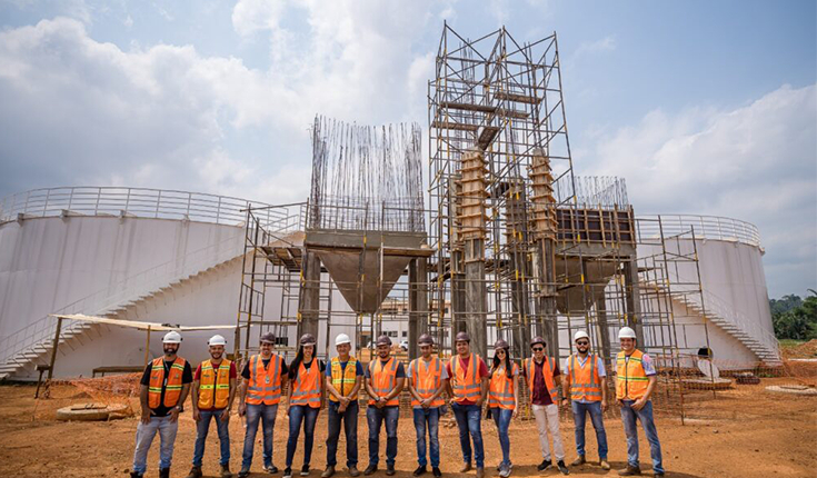 Alunos da Universidade Federal Rural da Amazônia visitam obra da Estação de Tratamento de Esgoto do Tropical