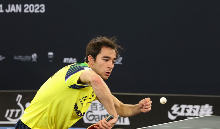 Embalado com título em Durban, Calderano estreia bem no WTT de Doha