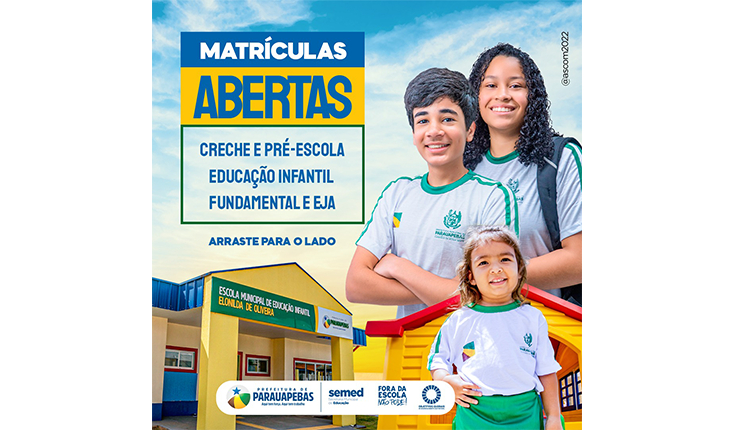 Rede Municipal está com matrículas abertas