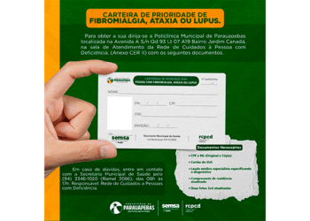 Parauapebas: portadores de fibromialgia, ataxia e lúpus já podem solicitar a carteira de prioridade
