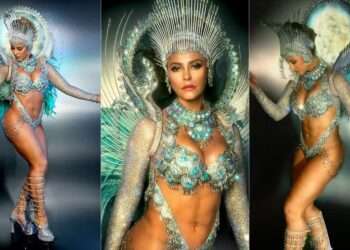 Paolla Oliveira ganhou músculos e mudou corpo para sustentar fantasia pesada na Sapucaí