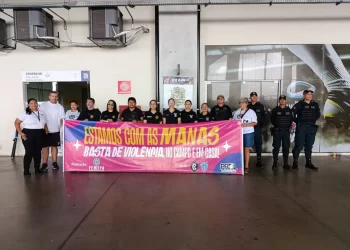 Segup realiza ação de enfrentamento ao feminicídio no primeiro jogo da final do Parazão