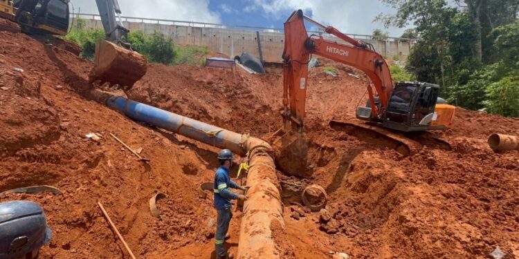 Águas do Pará informa andamento das obras da nova adutora da ETA 02 em Parauapebas