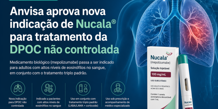 Anvisa aprova indicação de medicamento para doença pulmonar obstrutiva crônica