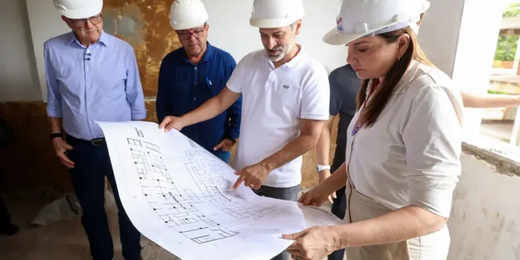 Governadora Hana Ghassan visita obras do novo Hospital Regional Público do Leste, em Paragominas